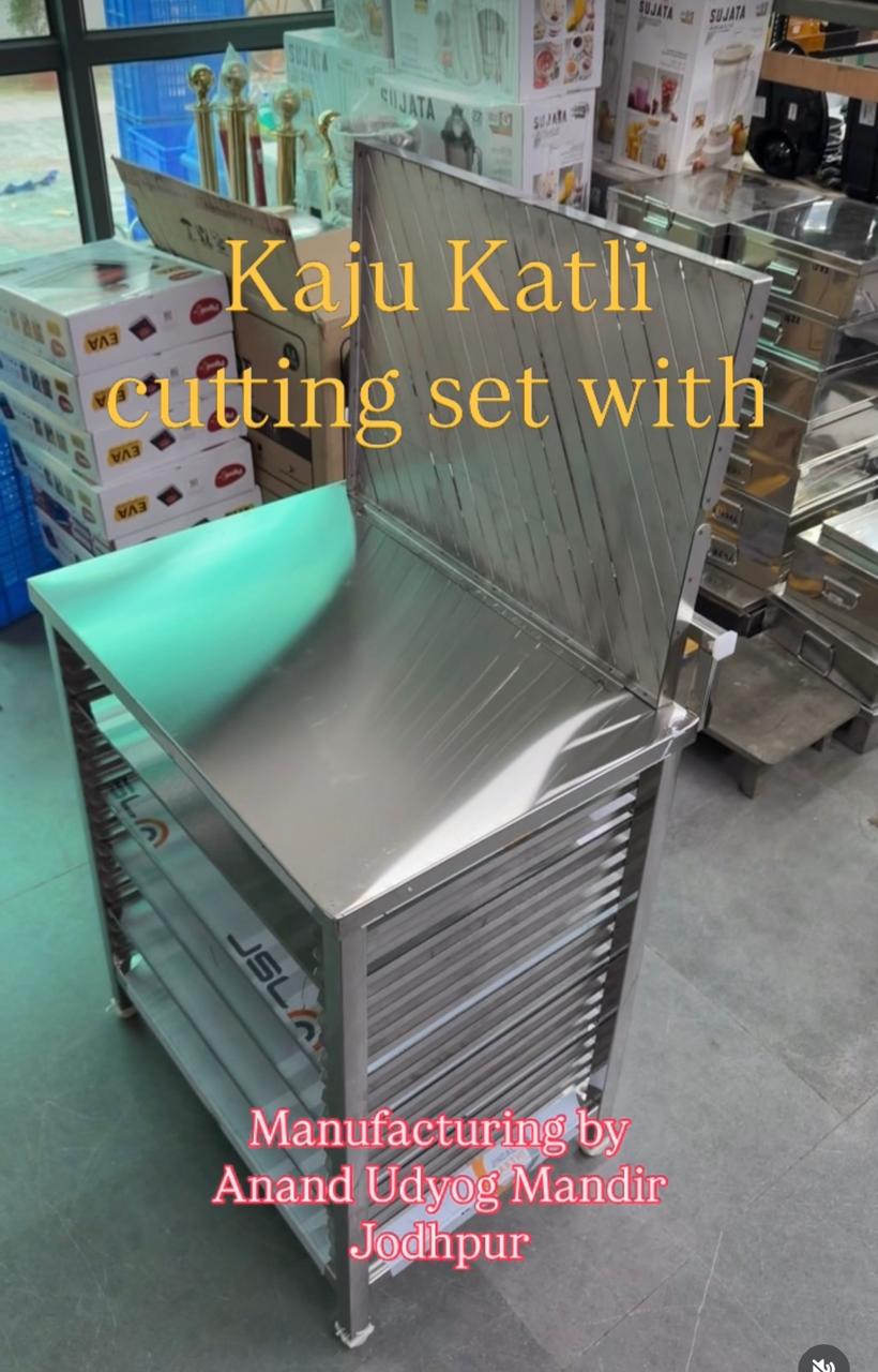 A Kaju Katli cutting stand with Frame and 20 trays 18×24 inches