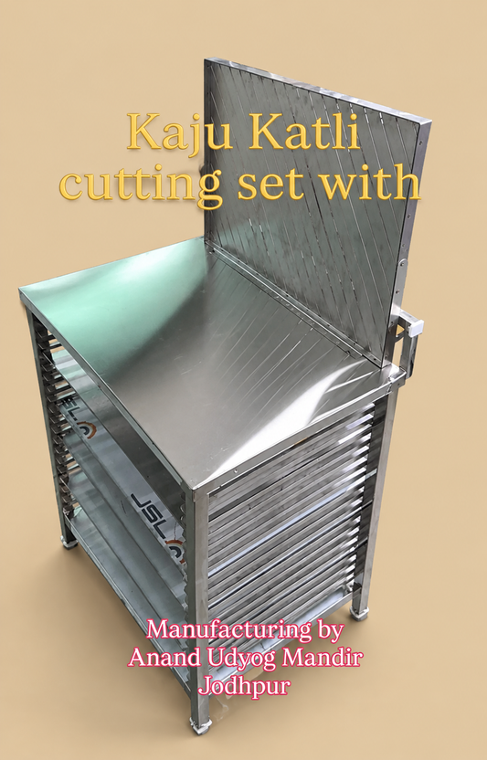 A Kaju Katli cutting stand with Frame and 20 trays 18×24 inches